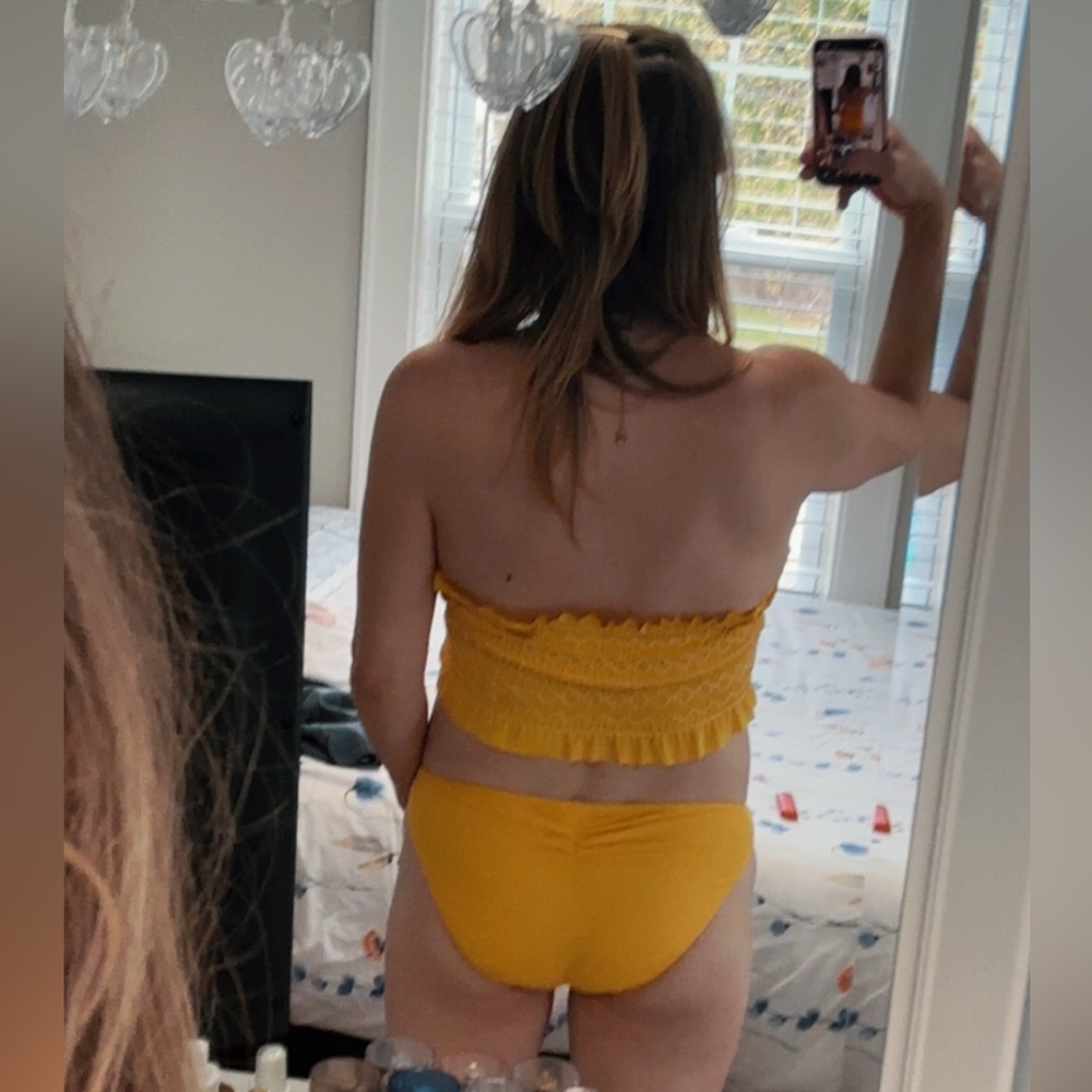 Xhilaration Yellow Ruffle Bikini Set - Picture 10 of 11